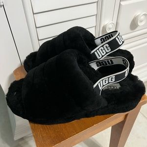 UGG Women's Fluff Yeah Shearling Slingback Slippers